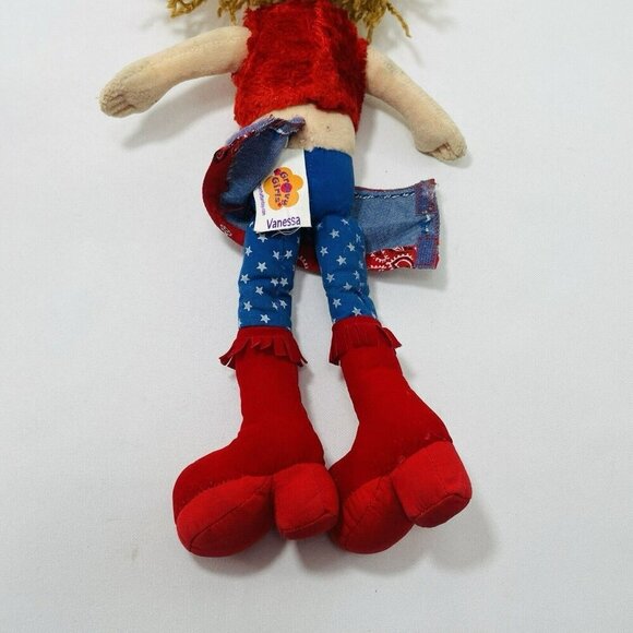 Manhattan Toy Groovy Girls Vanessa Doll Plush American Flag Curly Outfit Clothes - Picture 11 of 12